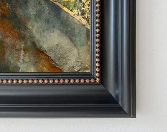 Moldura para TV Samsung Frame, Moldura moderna e rústica feita à mão, Moldura personalizada para TCL NXTFrame, Moldura decorativa, Moldura preta para TV