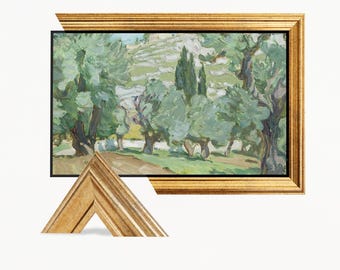 Cornice TV KYOTO Gold, Cornice TV personalizzata, Arredamento moderno, Cornice TV, Decorazione per la casa con cornice vintage, Regali unici, Incornicia la tua TV, Decorazione per la casa vintage