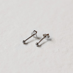 Tiny Ball Earrings - Small Stud Sterling Silver Earrings - Dainty Simple Everyday Earrings - Cute Delicate Studs