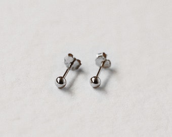 Orecchini a sfera semplici - Orecchini a perno piccoli in argento sterling - Orecchini delicati per tutti i giorni - Borchie graziose e delicate