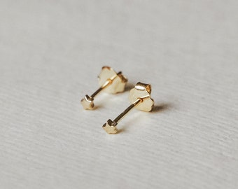 Tiny Star Earrings - Mini Gold Studs - Dainty Earrings - Small Star Earrings - 14k Gold - Cute Minimalist Studs