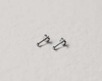 Teeny Tiny Plus Geometric Earrings - Small Stud Earrings - Sterling Silver - Dainty Simple Everyday Earrings - Cute Delicate Studs