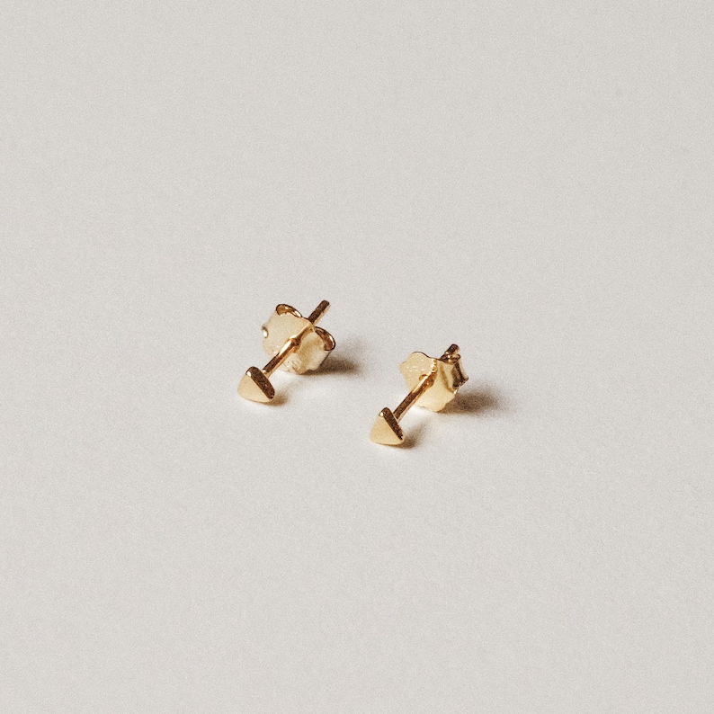 Tiny Stud Earrings Set of 5 Pairs Dainty Earrings Small Earrings 14k Gold Minimalist Geometric Studs image 9