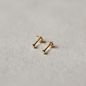 Tiny Stud Earrings Set of 5 Pairs Dainty Earrings Small Earrings 14k Gold Minimalist Geometric Studs image 10