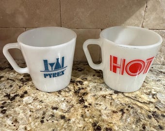 Tazas de vidrio para leche Pyrex Corning Hotware