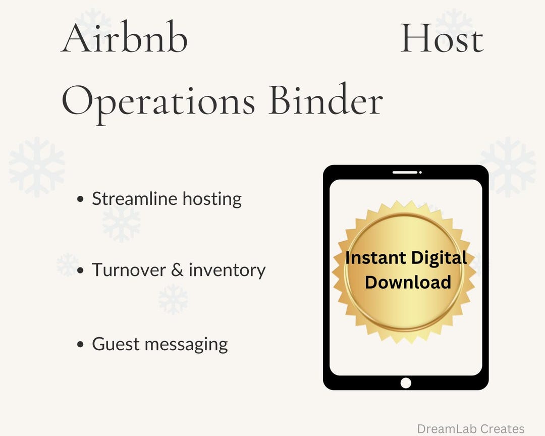 Airbnb Host Operations Binder for Short-term Rental Management - Etsy