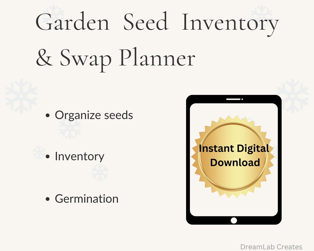 Garden Seed Inventory & Swap Planner | January Seed Organization System ...