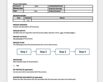 Business Analyst Process Documentation Template