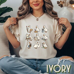 Cute Painting Goose Shirt, Painter Shirt, Painting Tshirt, Funny Artist Gift, Art Teacher Shirt, Painter Gift, Confort colors, gift for mom image 5