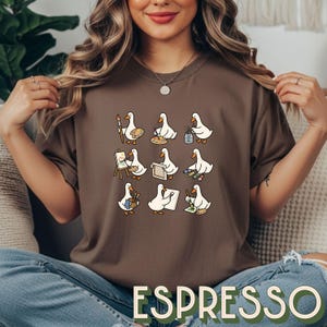 Cute Painting Goose Shirt, Painter Shirt, Painting Tshirt, Funny Artist Gift, Art Teacher Shirt, Painter Gift, Confort colors, gift for mom image 3