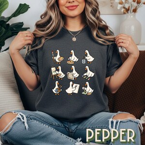 Cute Painting Goose Shirt, Painter Shirt, Painting Tshirt, Funny Artist Gift, Art Teacher Shirt, Painter Gift, Confort colors, gift for mom image 6