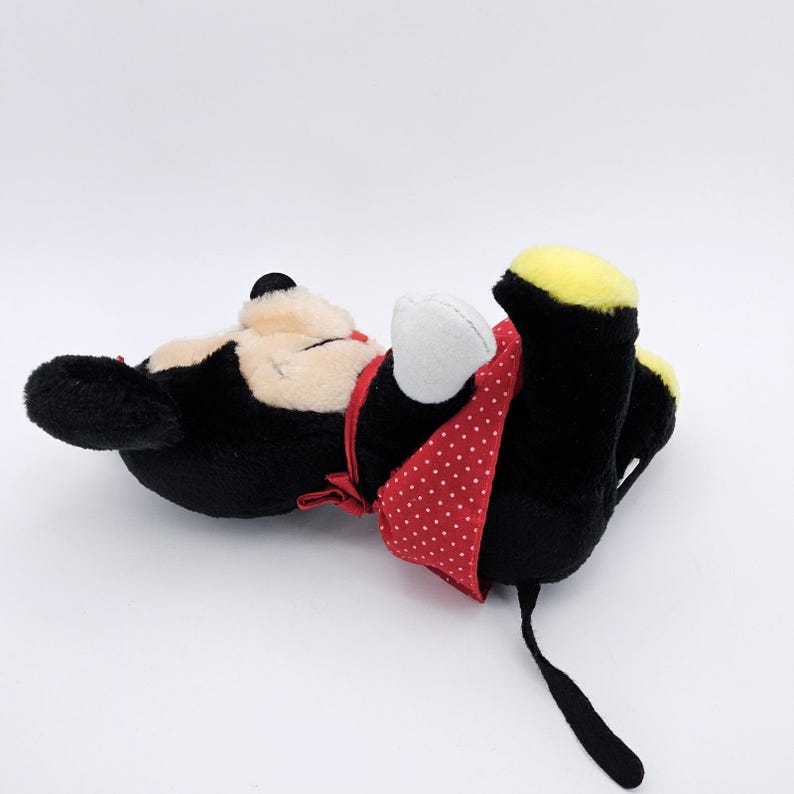 Vintage Disney Land Disney World Minnie Mouse 7" Plush Red Dress Polka Dot image 5