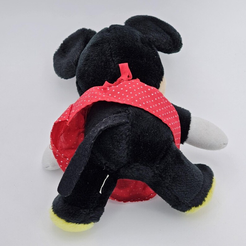 Vintage Disney Land Disney World Minnie Mouse 7" Plush Red Dress Polka Dot image 2