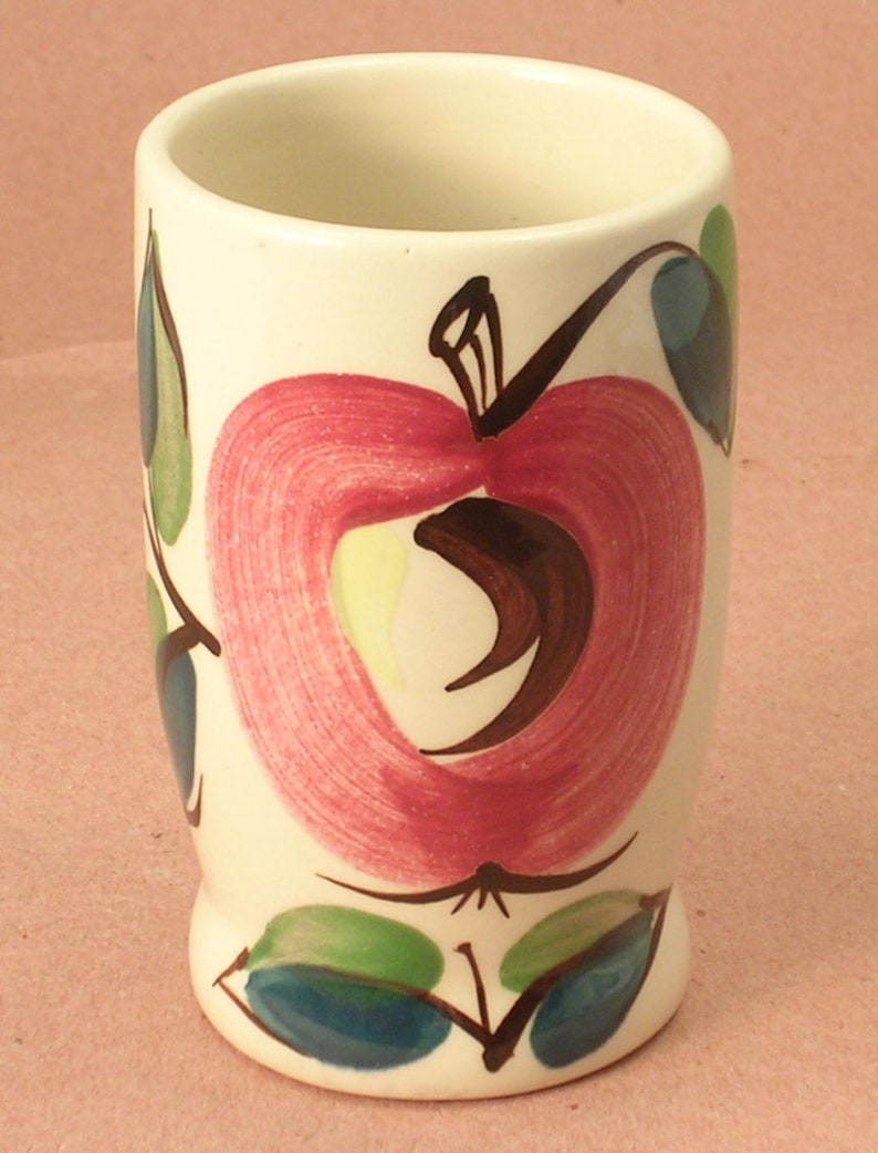 Purinton Pottery Apple Pattern 12 Ounce Tumbler Vintage Etsy