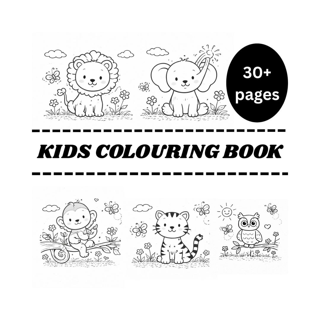 Baby Animals Coloring Book Printable | Kawaii Animal Pages for Kids ...
