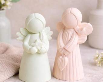 STL + 3MF 3D Print File incl. Commercial License – Minimalist Angel Figures Set – Scandinavian Decor – Modern Guardian Angels – Home Decor