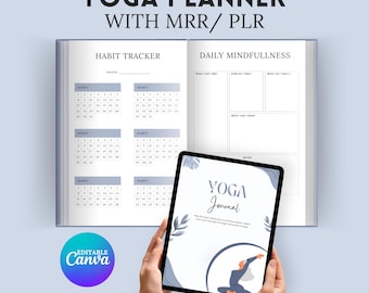 Digital Yoga Planner, Wellness Tracker, Goodnotes, iPad (Digital Download)