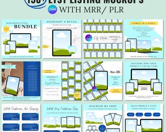 Canva Editable Etsy Listing Mockup Templates Bundle (Digital Product)