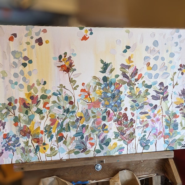 18x36 Acrylic and Watercolor Painting