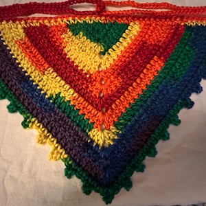 Rainbow Pride Bandana (Pattern by PassioKnit Kelsie)