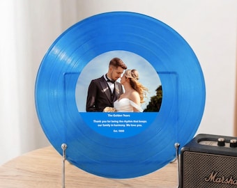 Personalized 12'' Vinyl Record Plaque, Custom Song Photo Decor, NFC Music Memory