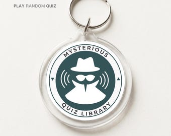 Custom NFC Quiz Acrylic Keychain, Tap Phone to play Daily Quiz, unique party gift