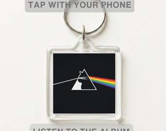 Custom NFC Album Keychain, Tap Phone to Play Playlist, Personalised Music Gift
