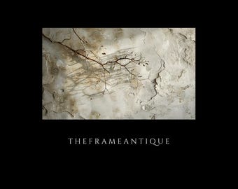 Wabi Sabi Samsung Frame TV Art, Beige Texture, Branch Shadow (Digital Download)