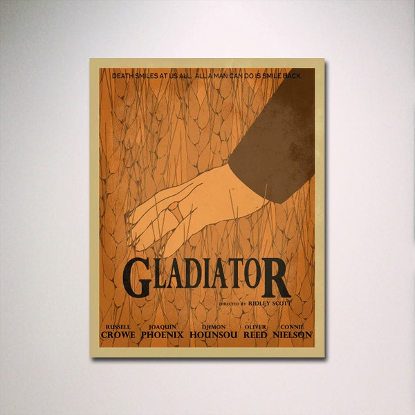 Gladiator Minimalist Movie Poster / Movie Theater Poster / Movie Room Art