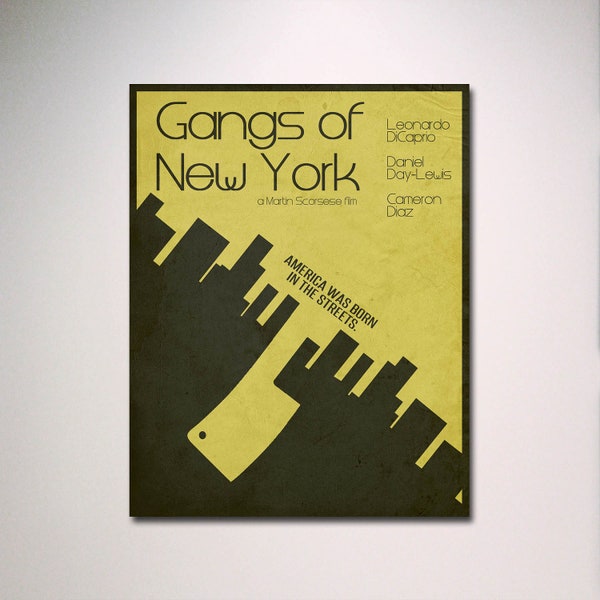 Gangs of New York Minimalist Movie Poster / Multiple Sizes Available