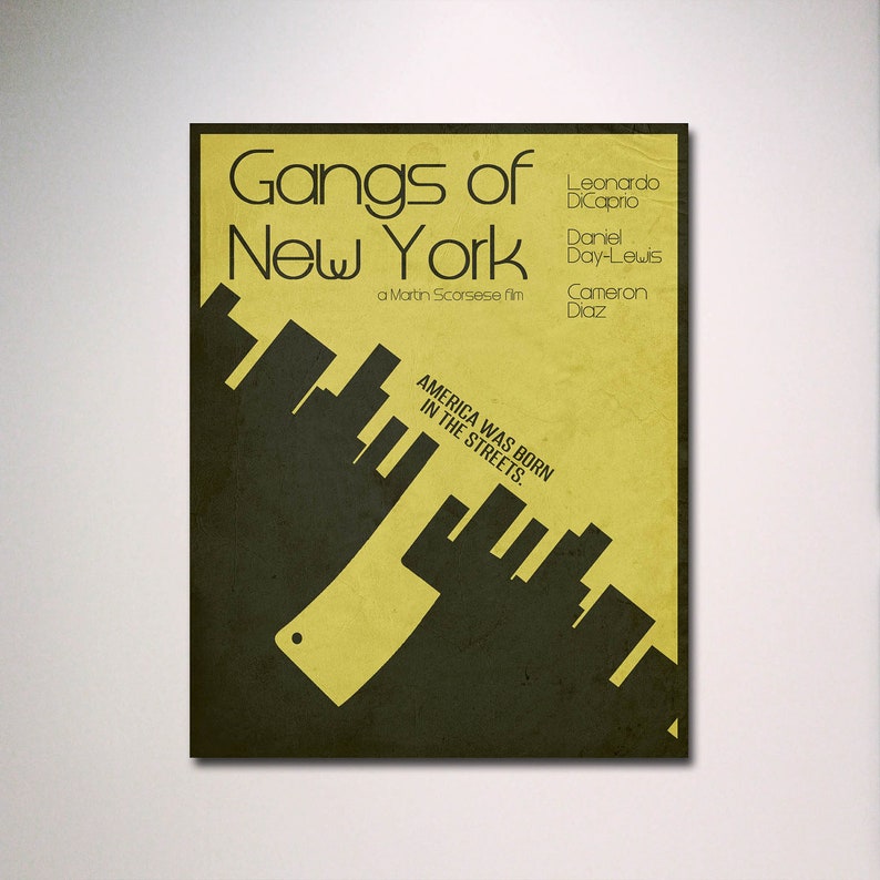 Gangs of New York Minimalist Movie Poster / Multiple Sizes | Etsy