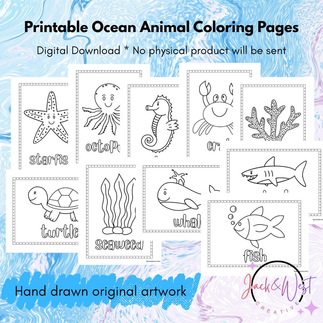 Coloring Pages | Printable Kids Coloring Sheets | Ocean Animals ...
