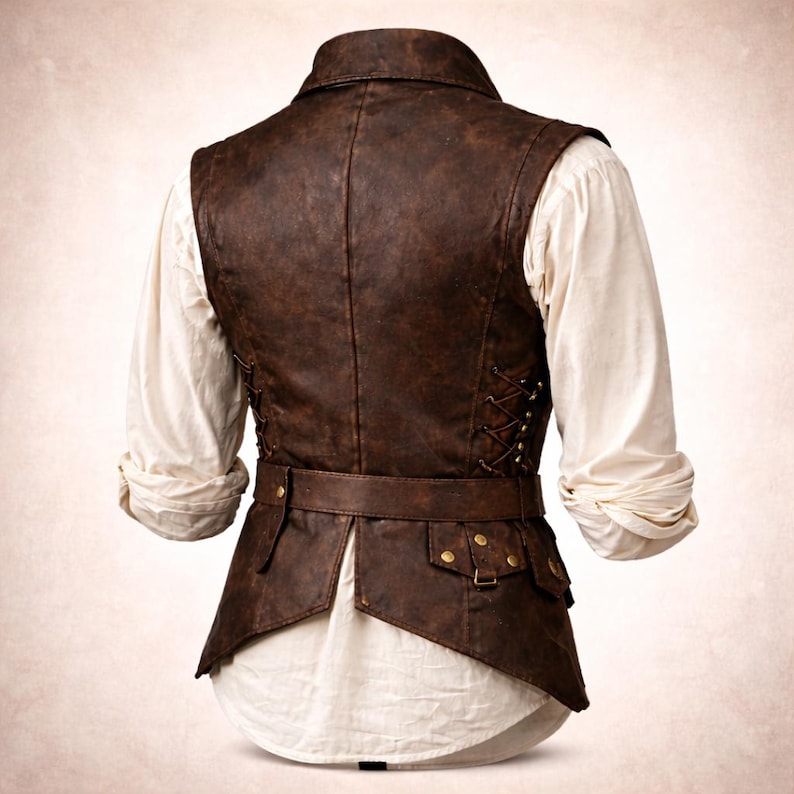 Medieval Pirate Vest for Men – Renaissance LARP Cosplay Buccaneer Halloween Costume
