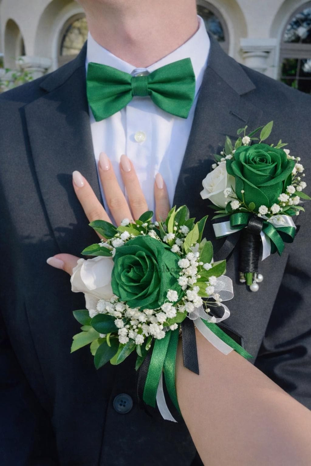 Sage Green Corsage and Boutonniere Set Prom - Etsy