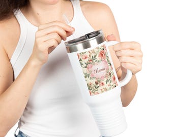 Taza térmica de viaje de 1,2 litros (40 oz) | Vaso grande de acero inoxidable con doble pared al vacío.
