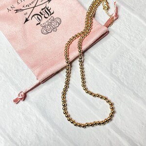 Chic Beaded Ball Chain Necklace. Choker necklace . Beaded ball necklace.
