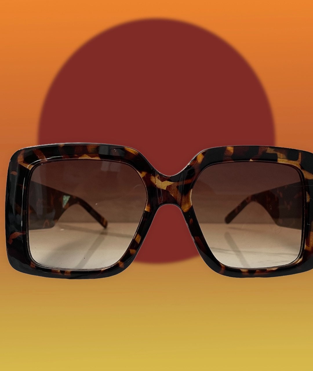 Oversized Vierkante Zonnebril Vrouwen Mode Luxe Zonnebrillen Dames Retro Gradiënt Shades Vrouwelijke UV400, C4 Schildpad, one size