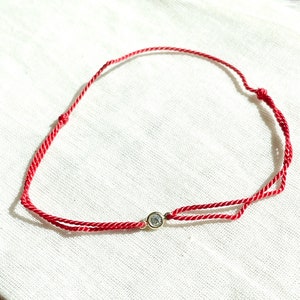 Diamond Silk Cord Bracelet. Friendship Bracelet. 14kt Gold Diamond Bracelet. Love Bracelet. Best Friend Gift.