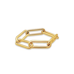 Paper Clip Chain Rings. Chain Ring. Stacking Ring.
