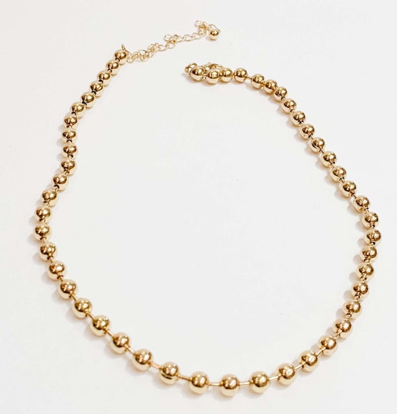Ball Chain Choker. Choker Necklace. Layering Necklace. Ball Etsy