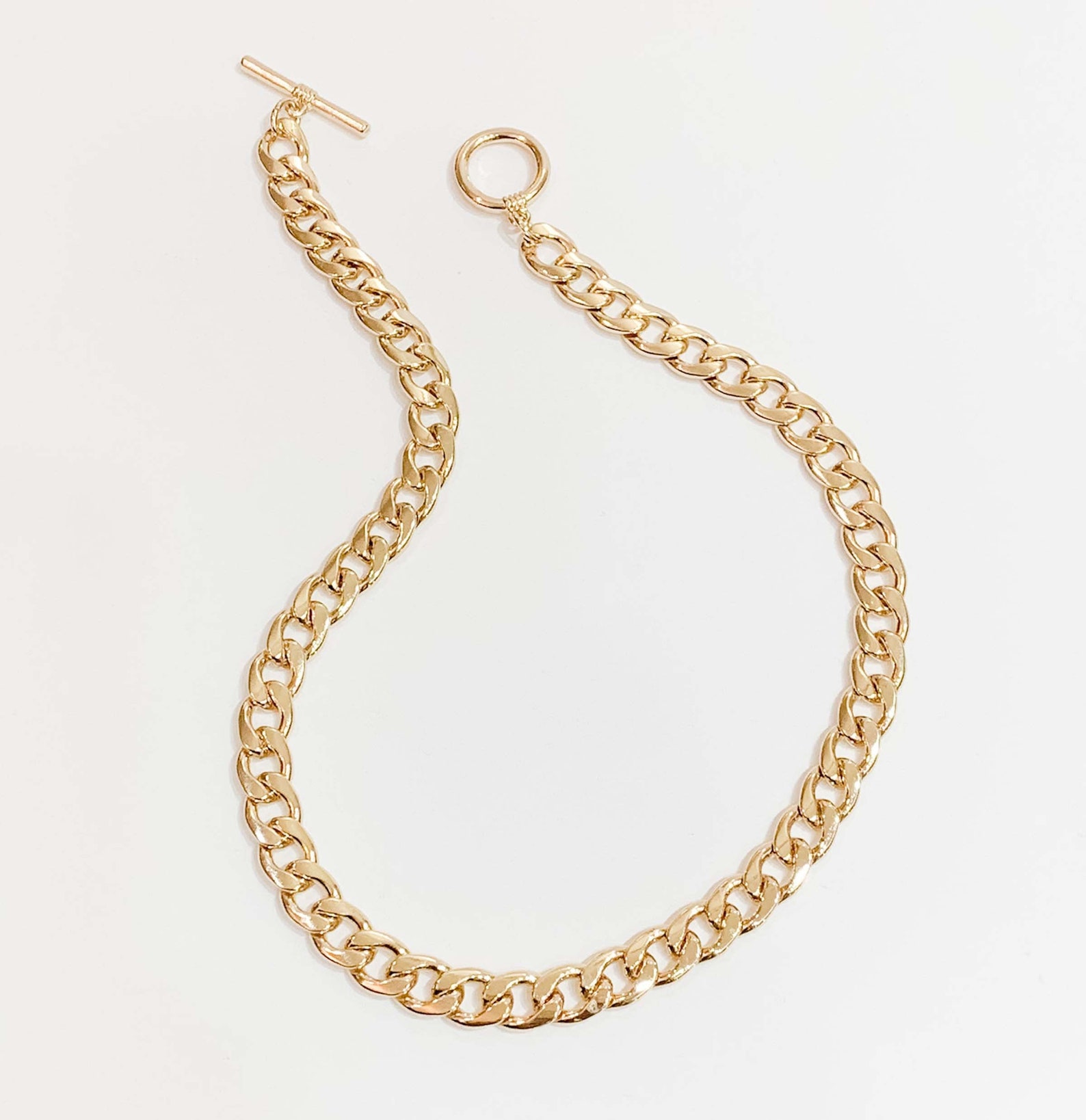 Smooth Jumbo Curb Chain Choker. Cuban Link Choker Necklace. Etsy