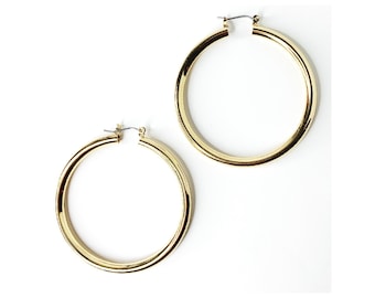 Oversized  Lolita Hoops. Gold Plated Hoops. Hollow Hoops. Jumbo Earrings.