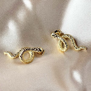 Snake Coil Earrings. Serpent Earrings. Snake Pierced Earrings. Snake JewelrY. Snake Collection. . (FREE SHIPPING)