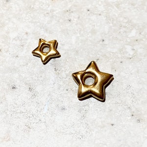 14kt Gold Puffy Star Charms! Star Charm. Fine Jewelry . Gold Star Charms. SOLID Gold. Real Gold