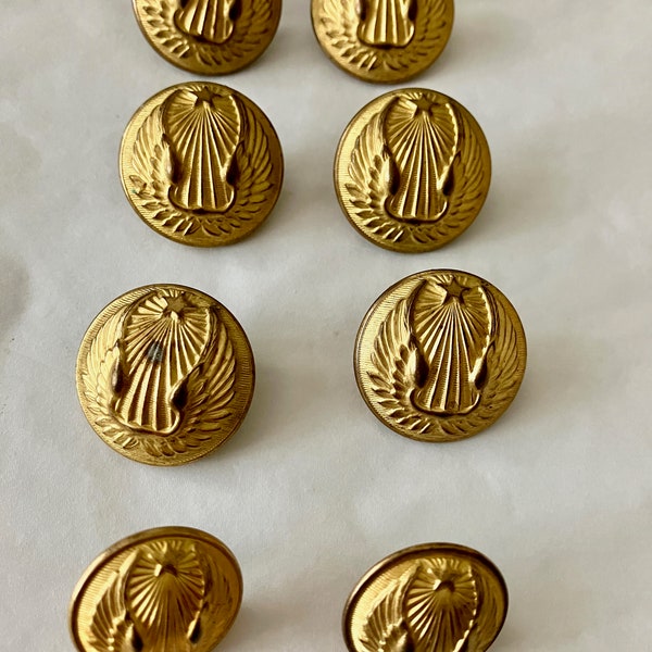 French Air Force Officer's Coat Buttons set of 8