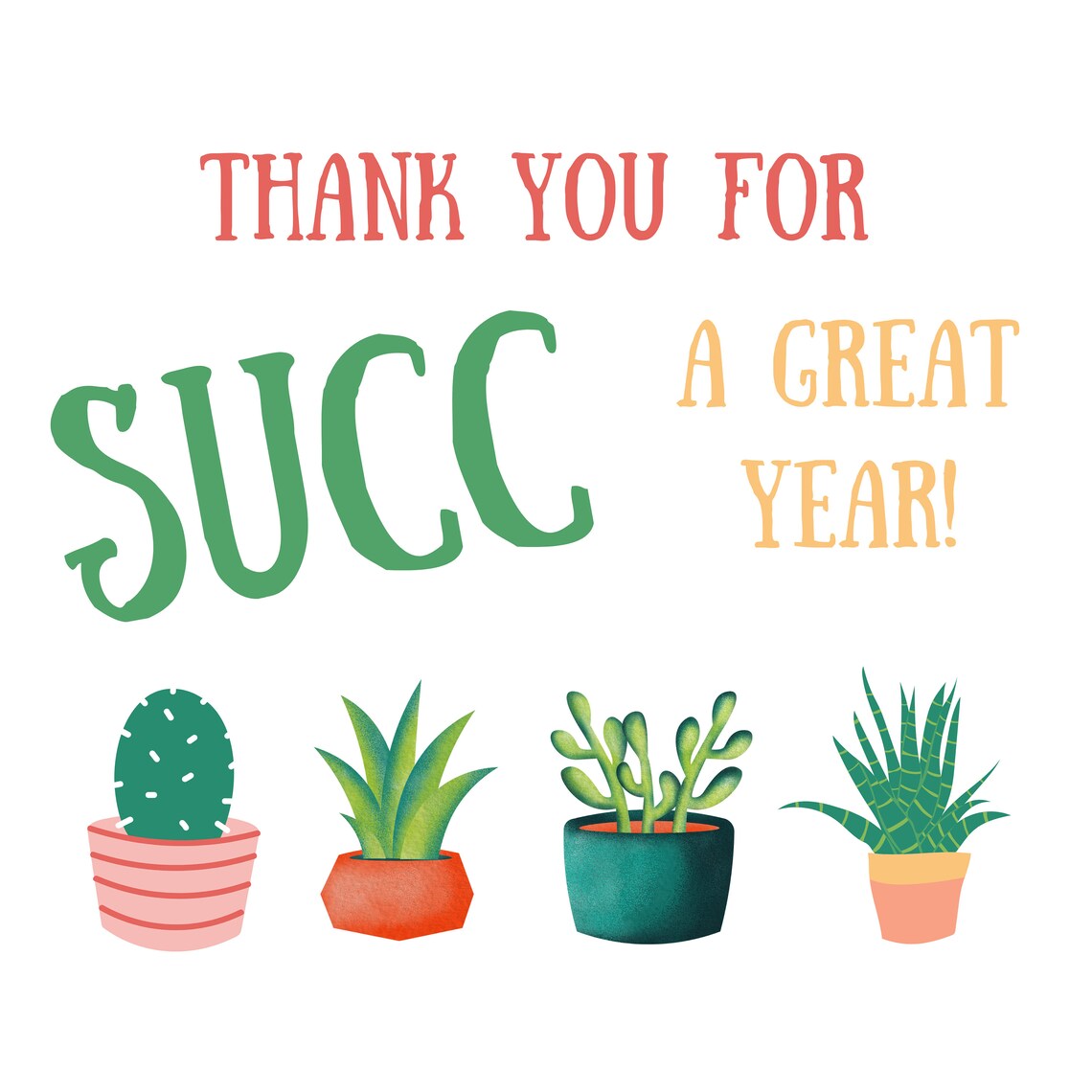 Printable Succulent Teacher Appreciation Gift Tags for End of Etsy