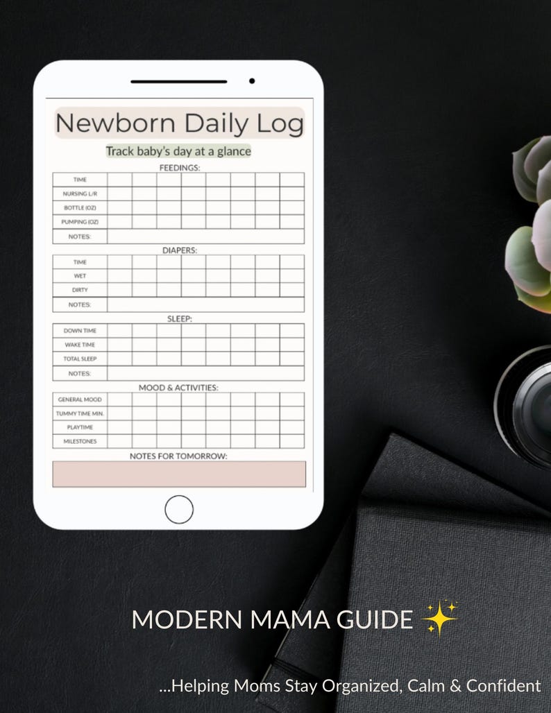 Newborn Daily Log | Baby Tracker Printable (PDF) - Etsy