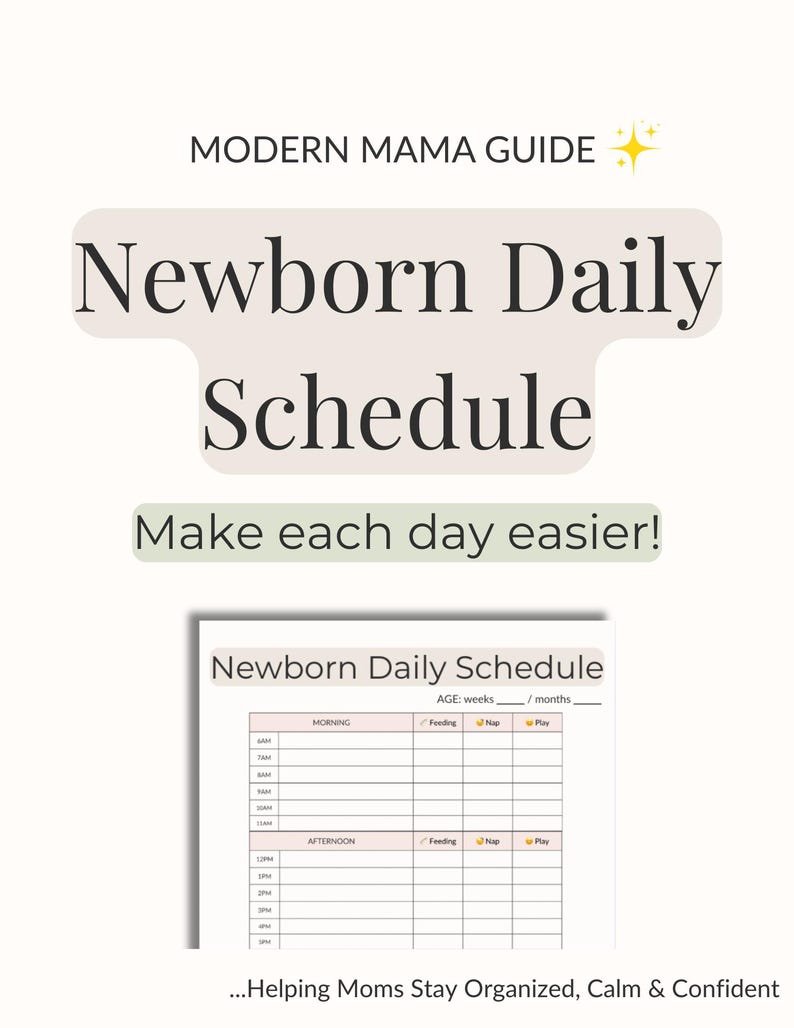 Newborn Routine Pdf Newborn Daily Schedule Printable | Feeding & Nap Tracker (PDF) - Etsy