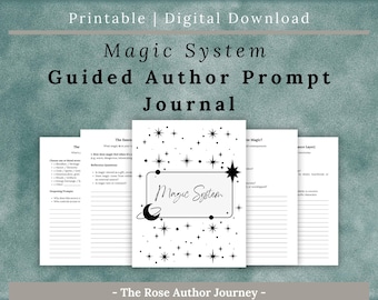 Fantasy Magic System Worksheet for Authors | Worldbuilding Mini Journal | Magic Rules, Power & Lore Planning Guide | Printable PDF