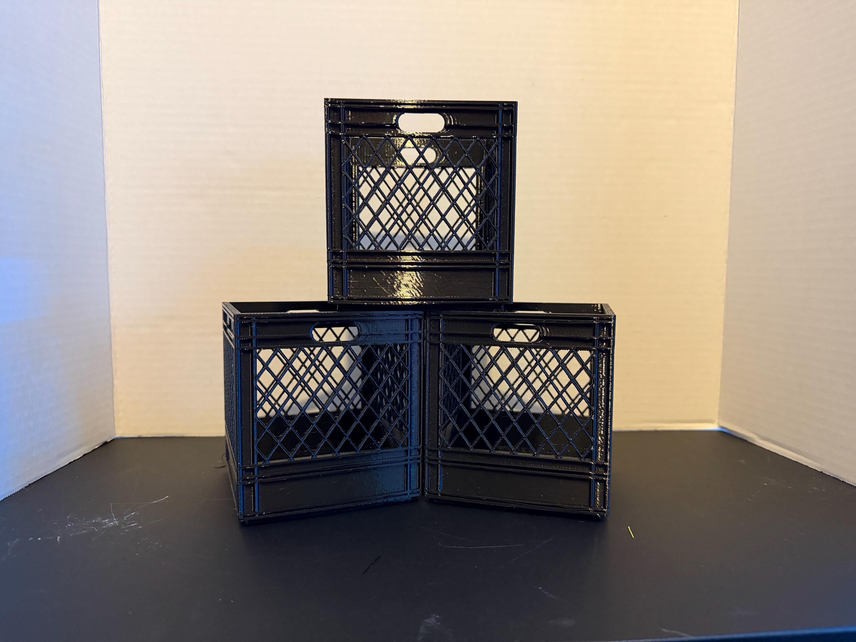 Stackable Mini Milk Crates - Desk Organizer - Etsy